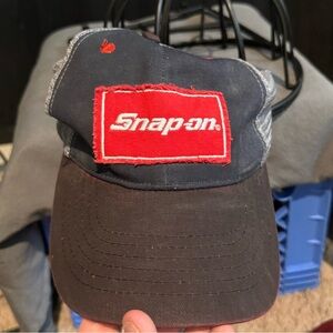 Snap-on Gray and Red Men's Hat
